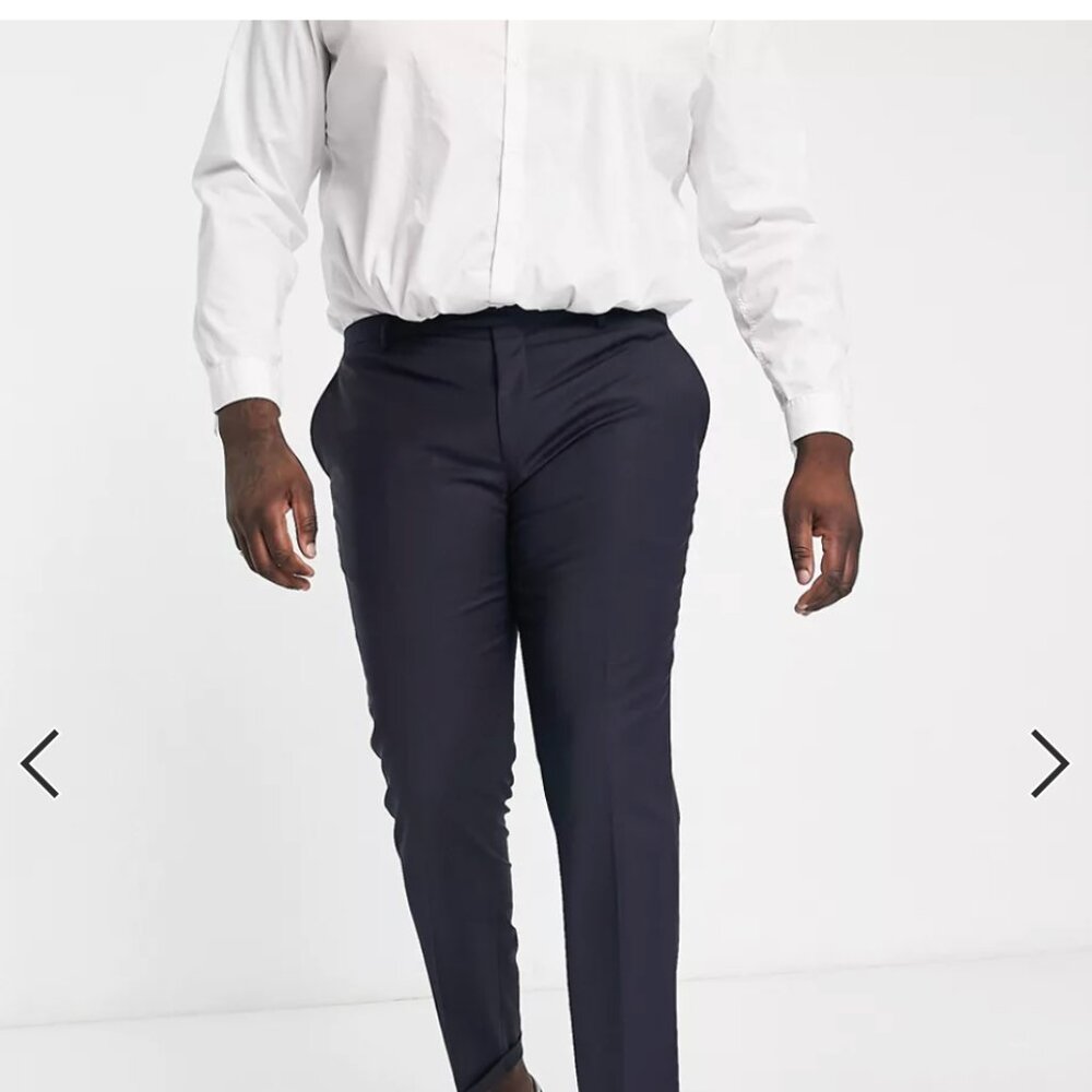 Twisted Tailor Plus buscot suit pants in navy W40 L32